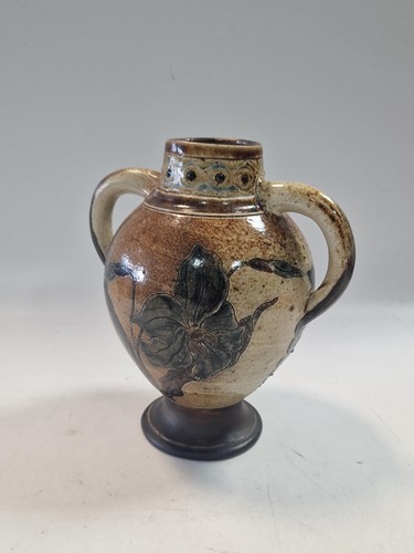 Lot 44 - Robert Wallace Martin for the Martin Brothers, a twin-handled stoneware vase