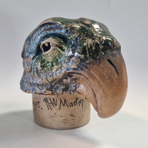 Lot 45 - Robert Wallace Martin for the Martin Brothers, a stoneware bird jar and cover