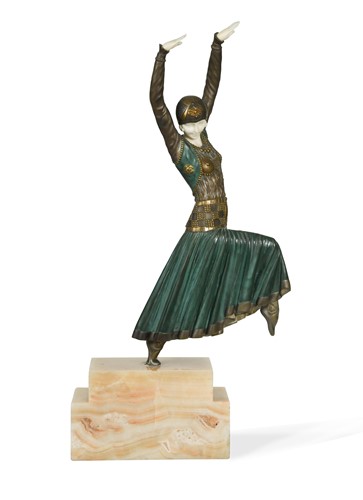 Lot 76 - Demetre Chiparus (1886-1947), 'The Vested Dancer', circa 1925