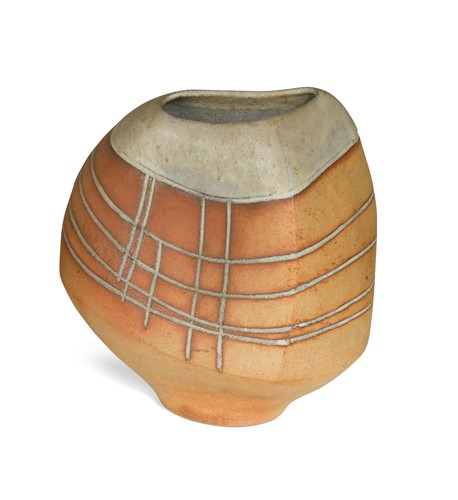 Lot 61 - Zoë Ellison (d.1987) at Cross Keys Pottery, a sculptural stoneware vessel