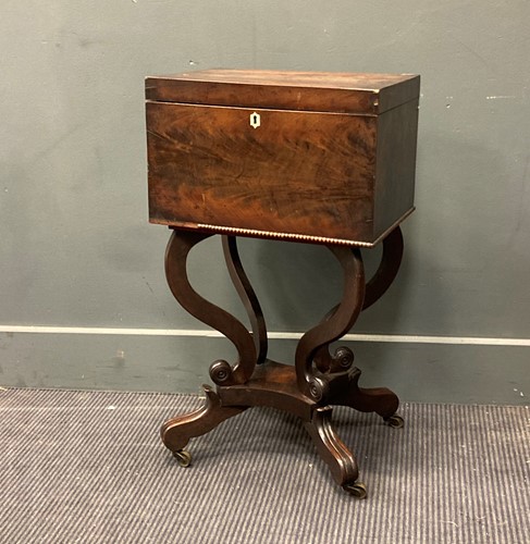 Lot 545 - An early 19th century mahogany teapoy,...