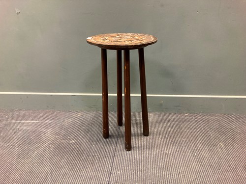 Lot 617 - Jesus College Cambridge 1910 table, 63 x 37cm