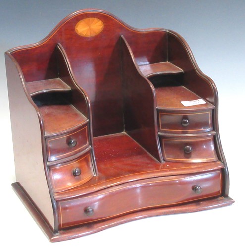 Lot 101 - A Regency style mahogany desk compendium chest,...