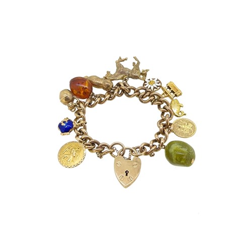 Lot 70 - A late 20th century charm bracelet