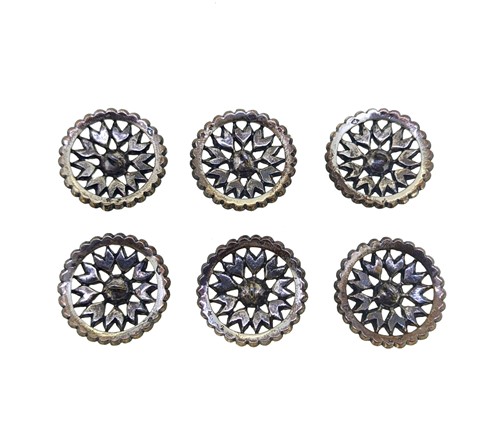 Lot 1 - A set of French metalwares silver paste buttons