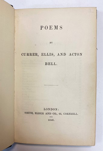 Lot 165 - [BRONTE (Charlotte, Emily & Anne)] Poems by...