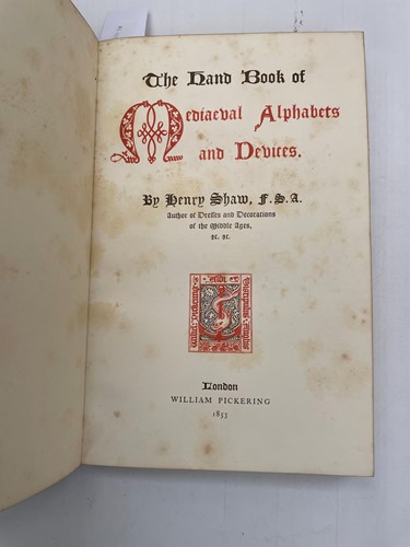 Lot 200 - SHAW (Henry) The Hand Book of Mediaeval...