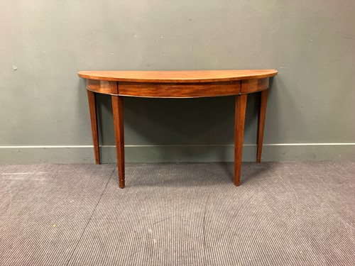 Lot 541 - A late George III mahogany demi-lune side...