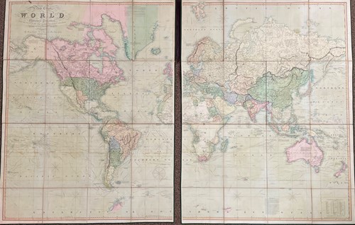 Lot 70 - TEESDALE (Henry, & Co) New Chart of the World...