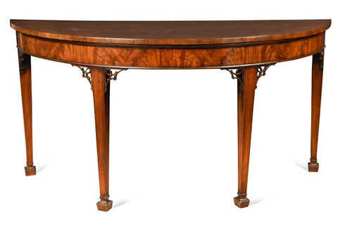 Lot 657 - A George III mahogany demi-lune serving table