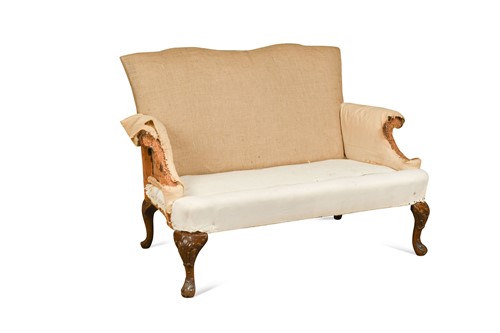 Lot 608 - A George II style two-seater sofa
