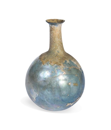 Lot 668 - A Roman iridescent glass vase