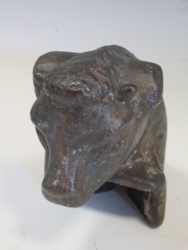 Lot 21 - A 19th century iron model of a bull, possibly...