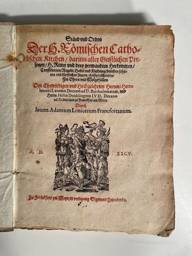 Lot 73 - LONICER (Johann Adam) Stand und Orden der H....