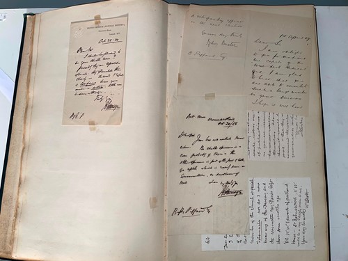 Lot 349 - An album of letters and cards signed by...