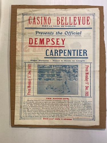 Lot 319 - Boxing interest - Jack Dempsey and Georges...