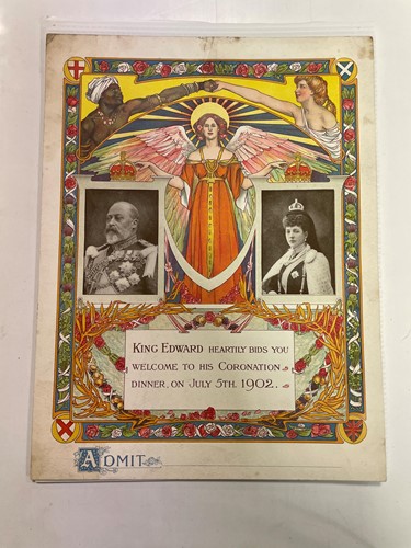 Lot 293 - Coronation dinner for King Edward VII on 5...