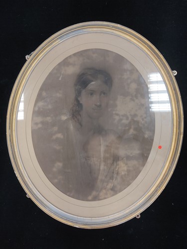 Lot 312 - A Victorian pastel portrait of a young girl...