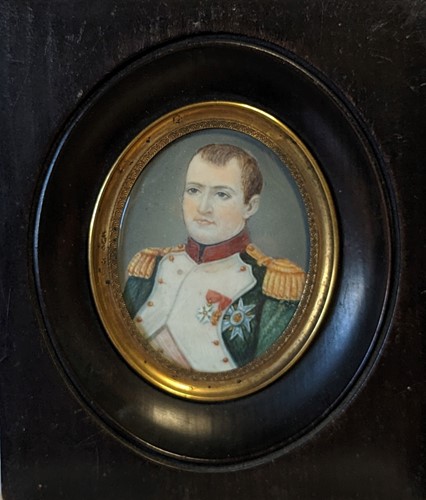 Lot 104 - A collection of five 19th century portrait miniatures of Napoleonic interest