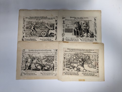 Lot 2 - Group of 18 engravings, 17th century, with...