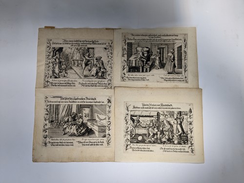 Lot 2 - Group of 18 engravings, 17th century, with...