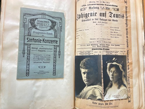 Lot 543 - A pre-war folio scrap album of German opera...