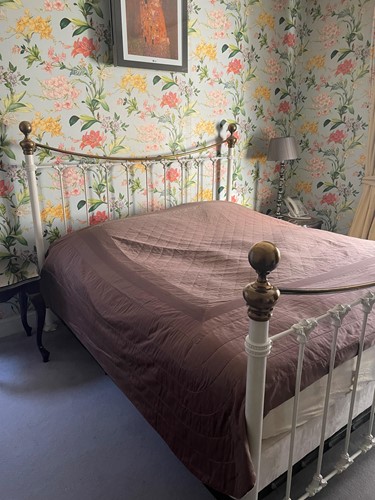 Lot 510 - A super king size Victorian style white and...