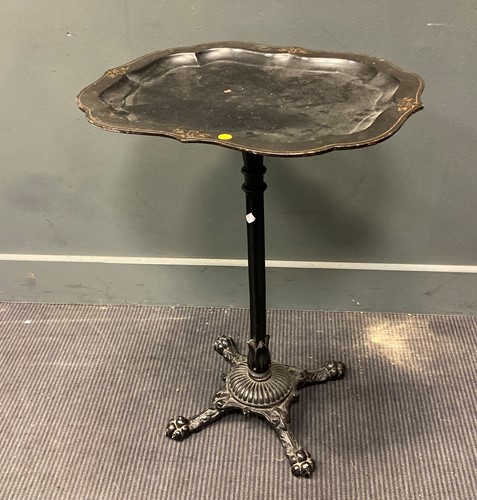 Lot 572 - A Victorian papier mache scallop shaped tray...