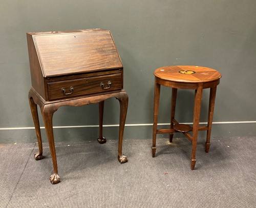 Lot 519 - A George III style mahogany fall front bureau...