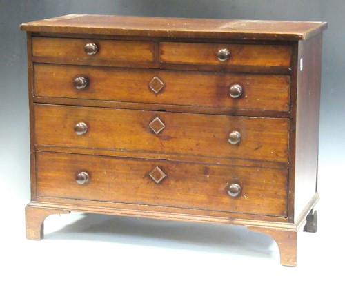 Lot 684 - A 19th century small size mahogany chest of...