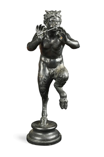 Lot 606 - A bronze of the God Pan, 19th century
