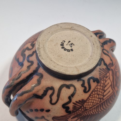 Lot 47 - Etienne Vilotte for Ciboure Pottery, a twin-handled 'kylix'