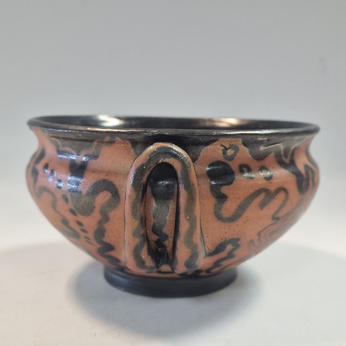 Lot 47 - Etienne Vilotte for Ciboure Pottery, a twin-handled 'kylix'