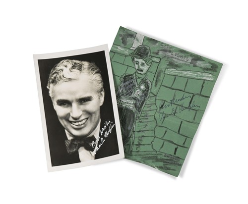 Lot 136 - Charlie Chaplin, a signed photograph