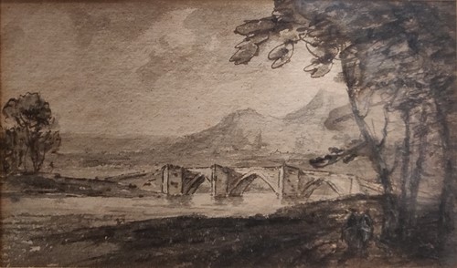 Lot 350 - A group of nine unsigned ink and sepia washes...