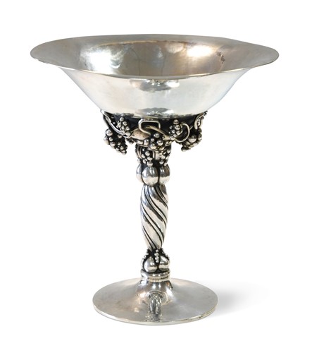 Lot 108 - Georg Jensen (1866-1935), a Danish silver tazza, pattern no. 263B