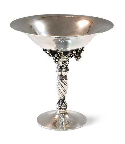 Lot 109 - Georg Jensen (1866-1935), a Danish silver tazza, pattern no.263B