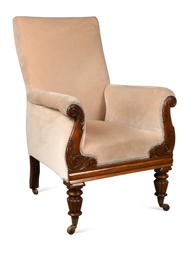 Lot 837 - A William IV mahogany armchair