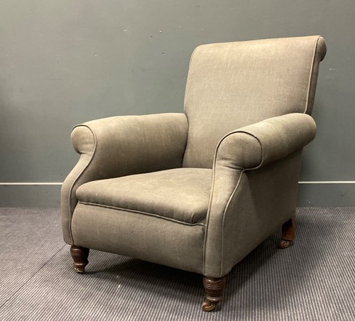 Lot 589 - A late 19th/ early 20th century deep armchair...