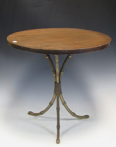 Lot 536 - A mid-20th century occasional table with faux...