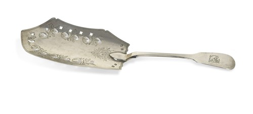 Lot 471 - Dublin - An early 19th century silver fish slice