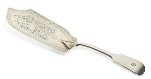 Lot 363 - A William IV silver fish slice
