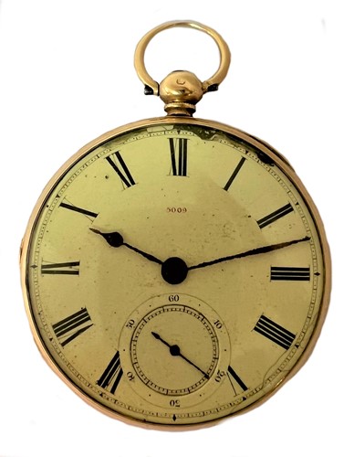 Lot 187 - Thomas Hunter, London - A mid 19th century 18ct gold open faced pocket watch