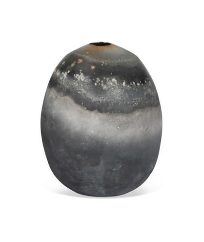 Lot 63 - Joanna Constantinidis (1927-2000), a saggar fired ovoid vase