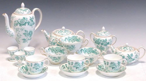 Lot 111 - A Wedgwood bone china foliate pattern part...