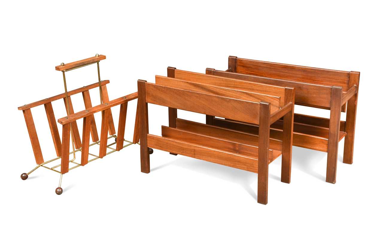 Lot 401 - Guy Rodgers for Heals, a pair of mid-century afromosia magazine racks