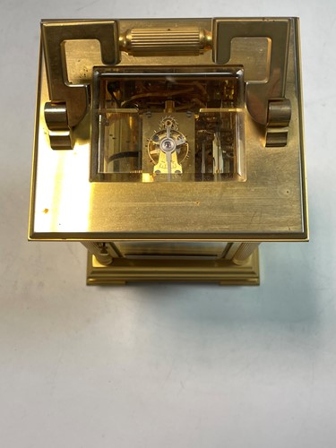 Lot 767 - A modern gilt brass carriage clock marked Garrard & Co