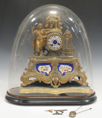 Lot 84 - A 19th-century French gilt metal and porcelain...