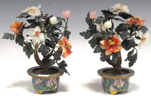 Lot 77 - A pair of Oriental miniature decorative...