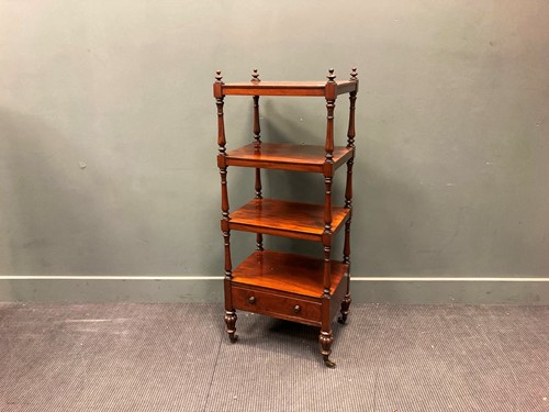 Lot 550 - A Victorian mahogany four tier whatnot, 120 x...